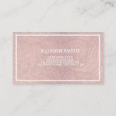 ピンクレースペイズリー写真卒業式インサート名 コーリングカード (裏面)