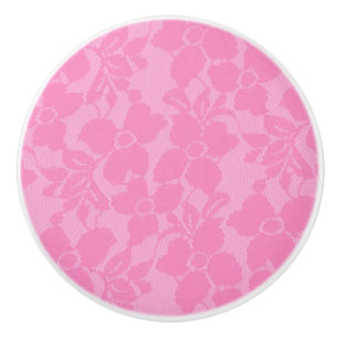 ピンクレースレースのようフローラランジェリードロワードレッサー セラミックノブ