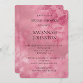 ピンクレースロマンチックブライダルシャワー 招待状 (正面/裏面)