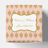 ピンクレース結婚式の引き出物ボックス フェイバーボックス (上部)