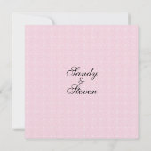 ピンクレース結婚式招待状 招待状 (裏面)