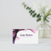 ピンクレース縁どリボンg8678 名刺 (スタンド正面)