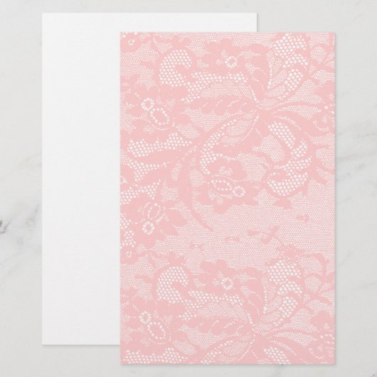 ピンクレース 便箋 (正面/裏面)