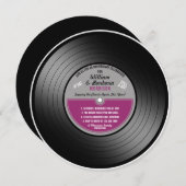 ピンクレーベル ビニールレコード アニバーサリー パーティー 招待状 (正面/裏面)