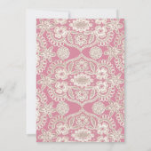 ピンクレ素朴ース結婚式招待状 招待状 (裏面)