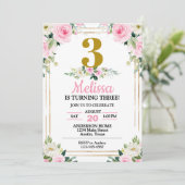 ピンクロかわいらしーズエイジ誕生日パーティー 招待状 (スタンド正面)