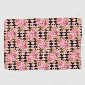 ピンクロかわいらしーズオンハーレクイン ゴルフタオル (横)
