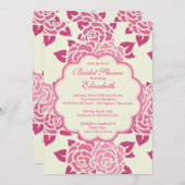 ピンクロかわいらしーゼス春ブライダルシャワーインビテーション 招待状 (正面/裏面)