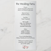 ピンクロエレガントーズオンシルバー結婚式 プログラム (裏面)