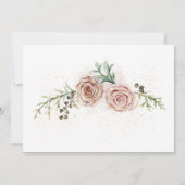 ピンクロエレガントーズクロックビンテージウェディング セーブザデート (裏面)