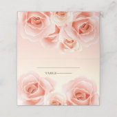 ピンクロエレガントーズテーブル座席表 プレイスカード (外部開封)