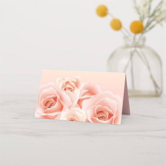 ピンクロエレガントーズテーブル座席表 プレイスカード (裏面)