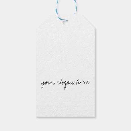 ピンクロエレガントーズフローラウォーターカラー美しいサロン ギフトタグ (裏面)