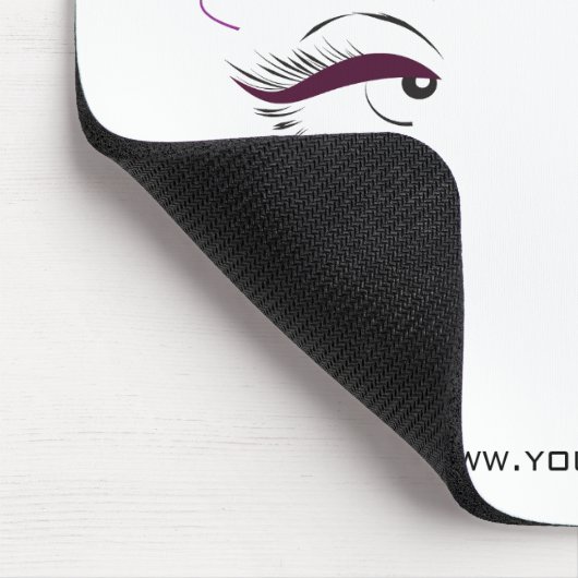 ピンクロエレガントーズフローラウォーターカラー美しいサロン マウスパッド (コーナー)