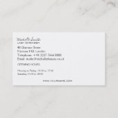 ピンクロエレガントーズフローラウォーターカラー美しいサロン 名刺 (裏面)