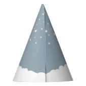 ピンクロケットガールパーソナライズされた誕生日フェミニスト パーティーハット (裏面)