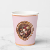 ピンクロコココケットフローラマリアントワネットパーティー 紙コップ (裏面)