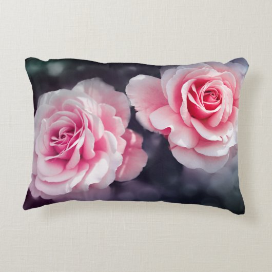 ピンクロコンテンポラリーーゼスフローラ写真 アクセントクッション (裏面)