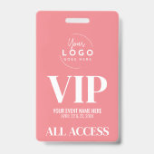 ピンクロゴイベントVIPオールアクセスパス バッジ (裏面)
