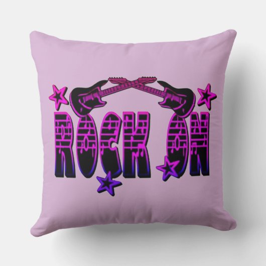 ピンクロゴロックオンギター&スターズ装飾用クッション クッション (裏面)