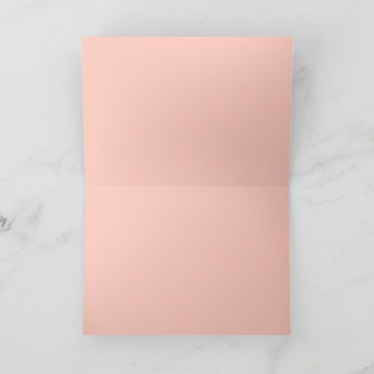 ピンクロシアのの誕生日の花のさくらんぼカード カード (内部)