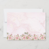 ピンクロセスウォーターカラーフローラファーストコミュニオン  サンキューカード (裏面)