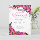 ピンクロセスフィエスタエレガントフローラキンセニェラ 招待状 (スタンド正面)