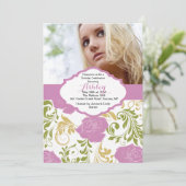 ピンクロセスフォト招待状 招待状 (スタンド正面)