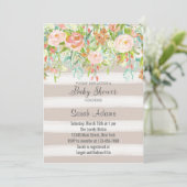 ピンクロセスヴィンテージベビーシャワー招待状 招待状 (スタンド正面)