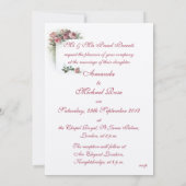 ピンクロセス結婚式招待状 招待状 (裏面)