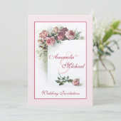 ピンクロセス結婚式招待状 招待状 (スタンド正面)