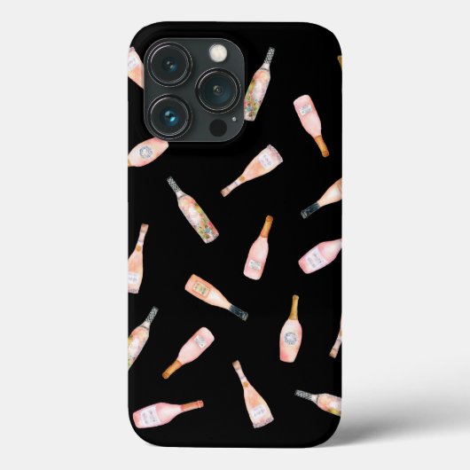 ピンクロゼバラワインボトルウォーター色イラストレーション Case-Mate iPhoneケース (裏面)