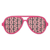 ピンクロゼワイン強迫観念パーティーサングラス アビエーターサングラス (正面)