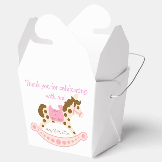 ピンクロッキングホース誕生日 フェイバーボックス (オープン)