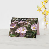 ピンクロックローズ 毎日が奇跡の花のカード カード (黄色い花)