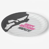 ピンクロック登山誕生日 |ロック登山カスタム ペーパープレート (アングル)