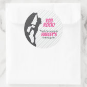 ピンクロック登山誕生日 |ロック登山 ラウンドシール (バッグ)