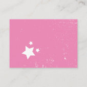 ピンクロックNロール赤ちゃんシャワーおむつラッフル エンクロージャーカード (裏面)