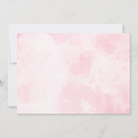 ピンクロデオウェスタン女性のカーボーイベビーシャワー写真 招待状 (裏面)