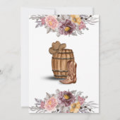 ピンクロデオウェスタン女性のカーボーイベビーシャワー招待状 招待状 (裏面)