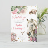 ピンクロデオウエスタンカウボーイバースデーパーティー 招待状 (スタンド正面)