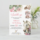 ピンクロデオウエスタンカウボーイバースデーパーティー 招待状 (スタンド正面)