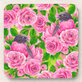 ピンクロビンとバラ コースター (正面)