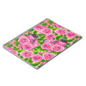 ピンクロビンとバラ ノートブック (左側)