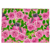 ピンクロビンとバラ ラージペーパーバッグ (裏面)