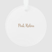 ピンクロビンソンバード オーナメント (裏面)