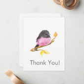 ピンクロビンバードすべての機会はありがとうNotecard ノートカード (正面/裏面インサイチュ)