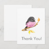 ピンクロビンバードすべての機会はありがとうNotecard ノートカード (正面/裏面)