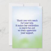 ピンクロビンバードフラットサンキューカード サンキューカード (裏面)