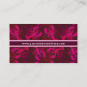 ピンクロブスターコースタルニューイングランドまたはメーンビジネス 名刺 (裏面)